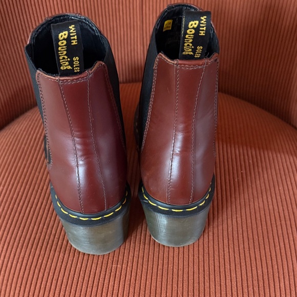 Dr. Martens Burgundy Leather Chelsea Boots - Picture 3 of 6